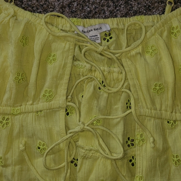 American Eagle Outfitters| Eyelet Tie Front Floral Camisole - Picture 3 of 7